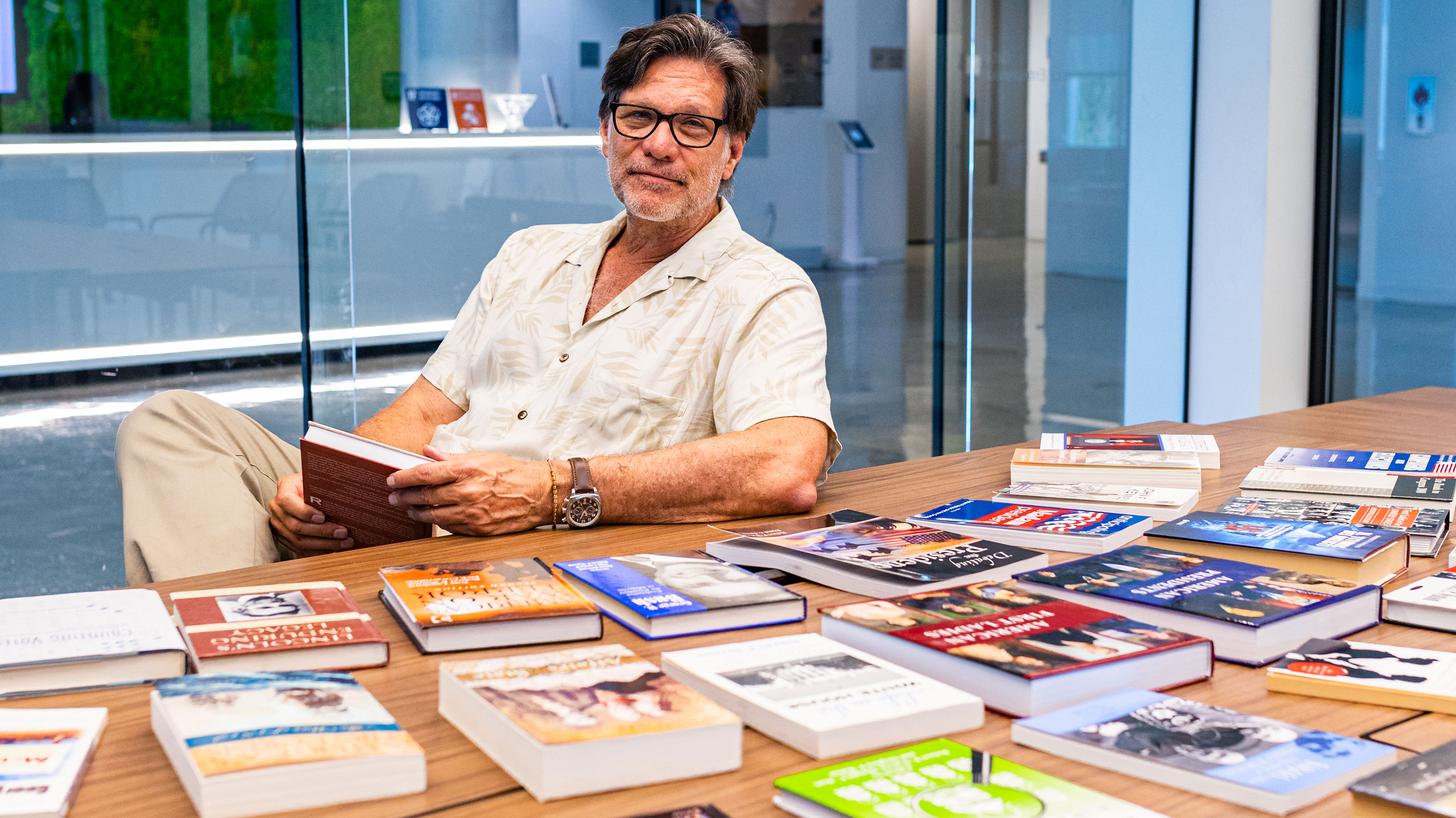 Robert Watson with books